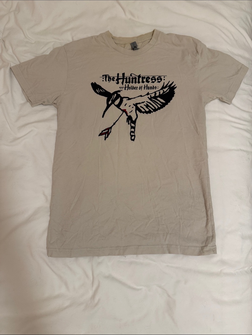 'The Huntress and Holders of Hands' Short Sleeve Tee - Light Beige